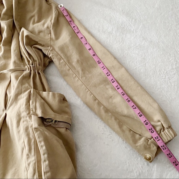 Oversized Cozy Khaki Hooded Jacket - Picture 7 of 12